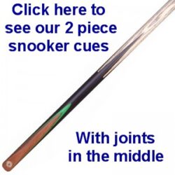 2 piece snooker cues with mid-joint