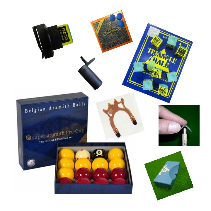 snooker and pool accessries
